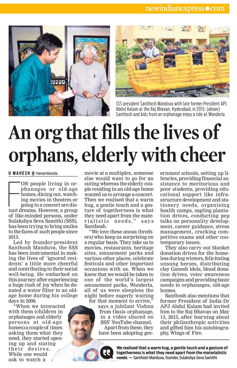 An org that fills the lives of orphans, elderly with cheer